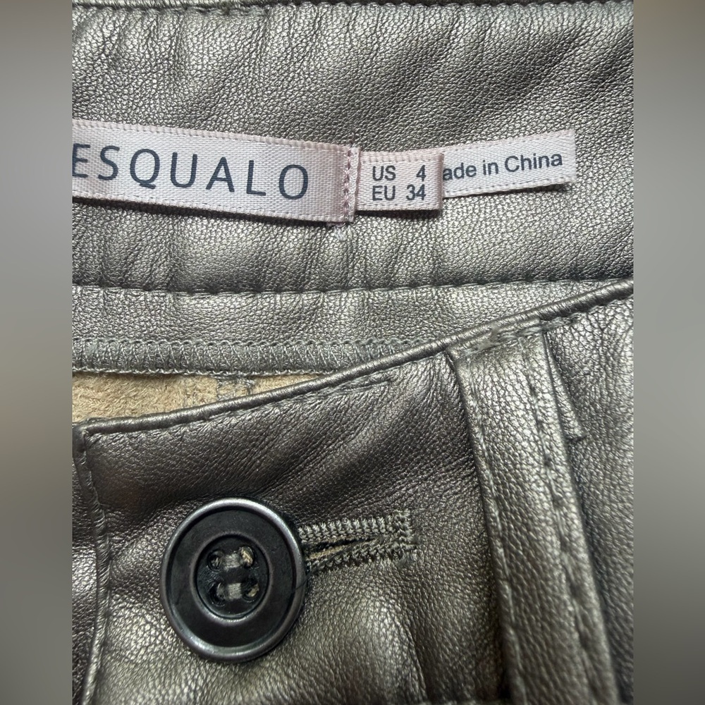 Esqualo Cargo Metallic Soft Gold Pants Size 4 - Picture 5 of 7